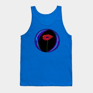 Framed Digital Red Poppy Flower (MD23Mrl0020) Tank Top